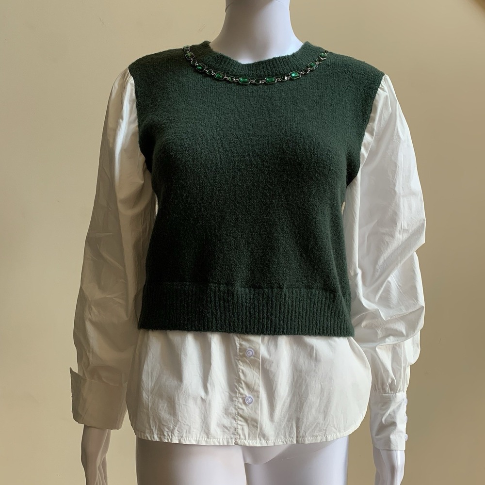 On Twelfth Green Sweaters Top Women's Size Small Long Sleeve Pullover